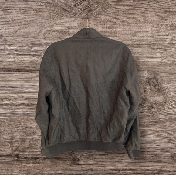 Massimo Dutti green Harrington Bomber Style Jacket - Picture 2 of 4